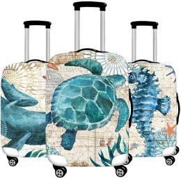 Accessories Luggage Protective Cover Case For Elastic Suitcase Protective Cover Cases Covers xl Travel Accessories Turtle Octopus Pattern