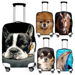 Accessories 3d Animal Dog Dolphin Cat Horse Print Luggage Covers Dustproof 1832inch Travel Suitcase Cover Trolley Case Cover