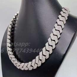 Luxury Mens Diamond Bracelet Cuban Link Diamond Cuban Necklace S925 Moissanite Cuban Pass Diamond Test