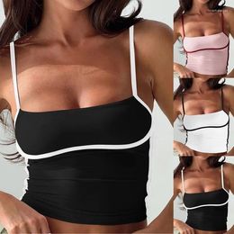 Women's Tanks Womens Camisole Tank Tops With Adjustable Spaghetti Strap Cute Summer Going Out Crop Polyester Top Women