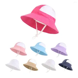 Berets OVTRB Baby Girls Sun Hat Infant UPF 50 Beach Hats Boys Kids Summer Protection Cap Toddler Mesh Breathable Wide Brim Caps