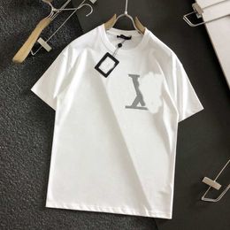 Mens TShirts Summer Men Women Designers T Shirts Loose Oversize Ts Apparel Fashion Tops Mans Casual Chest Letter Shirt Strt Shorts Slve Clothes Mens Y240420 NEQG