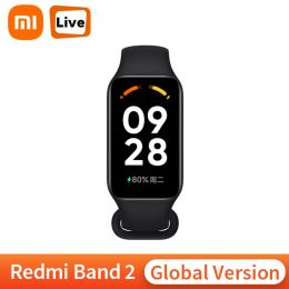 Wristbands Global Version Xiaomi Redmi Band 2 Smart Wristband 1.47" Square Display Blood Oxygen Heart Rate Monitor Magnetic Charging Band2