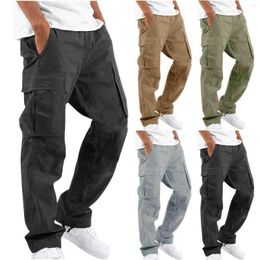 Pantaloni da uomo esterno da uomo cargo nero di cotone puro color tute da uomo strade pantaloni tascabili tascabili