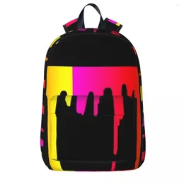Backpack Paint Drip Magenta Red Yellow Waterproof Student School Bag Laptop Rucksack Travel Large Capacity Bookbag