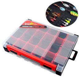 Accessories Double Sided Fishing Tackle Box Storage Trays with Removable Dividers Fly Fishing Lures Hooks Case Organizer Box Case Fishing