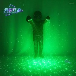 Party Decoration Green Laser Gloves Concert Bar Street Dance Show Luminous Clothing DJ Bounce Glow Props