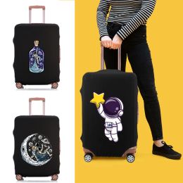 Accessories Luggage Protective Cover for 1828 Inch Fashion Paint Space Series Pattern Suitcase Elastic Dust Bags Case Travel Accessories