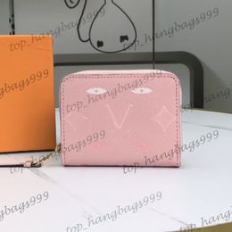 Womens Luxury Designer Old Flower Zipper Card Holder Multi Pochette Coin Key Pouch Keychain Bags 4 Colors 11X8.5X2CM M80408