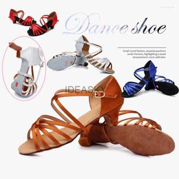 Dance Shoes Ladies Girl's Sandals Low Heel Satin/Leatherette Buckle Latin/Ballroom/Salsa For Women Children Kids Wholesale