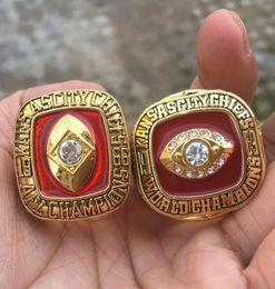 2pcsset 1966 1969 Kansas City Football World Championship Ring Whole 5923347