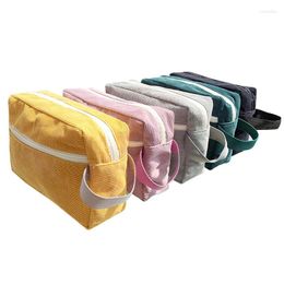 Cosmetic Bags Corduroy Bag Travel Portable Makeup Storage Purse Women Large Capacity Zipper Make Up Neceser Organizer Pouch