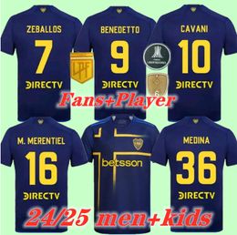 24 25 Boca Juniors Soccer Jerseys Special 2024 2025 Football Shirts men kids kit CAVANI JANSON MEDINA VILLA FERNANDEZ BENEDETTO ZEBALLOS BLONDEL BARCO Fans Player