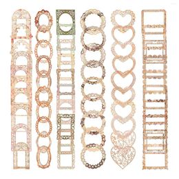 Storage Bottles 60 Sheets Hollow Lace Border Scrapbooking Supplies Decorative Paper Heart-shaped Textured Notebook Journaling Dating