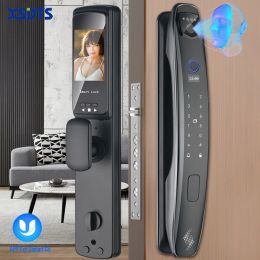 Control 3D Face Camera Smart Door Lock Biometric Electronic Fingerprint Password Key IC APP Monitor Intelligent Locks 7 Unlocking