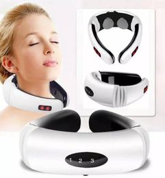 Electric Neck and Back Pulse Massager Infrared Heating Cervical Vertebra Treatment Shoulder Relief Tool Health Care1572121