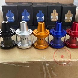 Smoking Colourful Aluminium Alloy Glass Oil Rig Stash Tank Portable Innovative Hookah Shisha Waterpipe Banger Beaker Bong Bubbler Bowl Cigarette Holder DHL