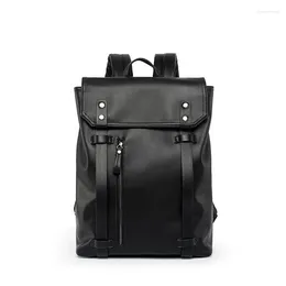 School Bags Korean Style Men Laptop Fashion Backpacks Leather Male Travel