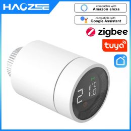 Control Tuya Smart Zigbee Thermostatic Radiator Vae Trv Programmable Radiator Actuator Temperature Controller Support Alexa