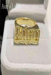 AurolaCo Custom Name Rings Gold Personality Hip Hop Ring Women Fashion Punk Letter Ring Gifts202y9462303