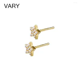 Stud Earrings VARY 925 Sterling Silver Star Plastic Pearl Fashion Jewellery Small Cute Embellishment Gifts For Women