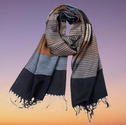 Mens Designer Scarf Long Stripes Fashion Scarves Thin Summer Fringe For Father039s Day Gift 7845660