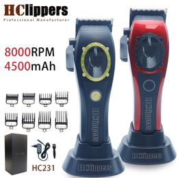 HClippers HC231 Professional Mens Electric Hair Clippers with 8000RPM 4500mAh Large Capacity Battery Hair Trimmer for Barber 240408