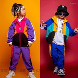 Clothing Sets Kids Sports Suits Jacket Pant Boys Girls Streetwear Hip Hop Casual Loose Tracksuits Stage Dance