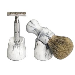 Blades Dscosmetic Landscape Resin Shaving Brush Stand for Almost Shaving Brush and De Razor