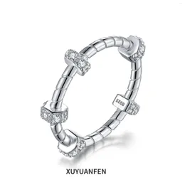 Cluster Rings XUYUANFEN European And American Fashion 925 Sterling Silver Card Family Ring Women's High End Sensational Explosive