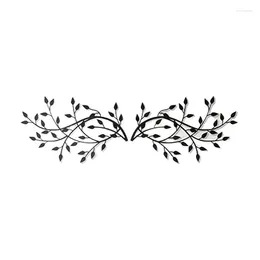 Decorative Figurines Branch Leaf Wall Hanging Decor Metal Iron Art Plant Olive Statue Pendant Home Background Ornaments Sculpture Durable