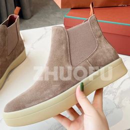 Casual Shoes Men Spring Autumn Solid Colour Round Head High Top Thick Bottom Male Versatile Simplicity Loafers