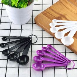 5 pezzi/set cucina di misurazione cucchiaio misura di misurini strumenti di misurazione degli strumenti portatili per zucchero da caffè in plastica gadget da cucina