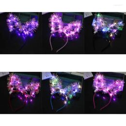 Hair Accessories A2ES Women Girls Long Ears LED Glow Headband Flashing Hoop Glitter