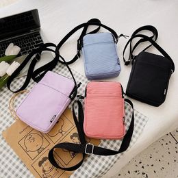 Fashion Mobile Phone Bag Womens Messenger Allmatch Mini Small Crossbody Hanging Neck Coin Purse Vertical Handbag 240416