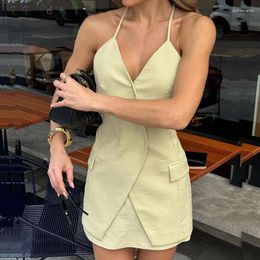 Women's Tracksuits Summer Street Fashion Sleeveless Slim Suit Ladies Temperament Solid Colour Outfits Sexy Hollow V-neck Top With Shorts 2