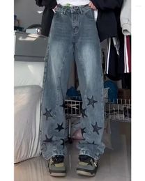 Women's Jeans Star Girl Y2k Fashion Women Vintage Korean Baggy Summer Streetwear Trousers Oversize Pants Aesthetic Clothing