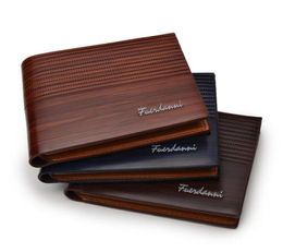 Wallets Women Men Short Wallet Pocket Card Holder Clutch Slim Purse Coin Wood Grain Ticket Bag Case7767213