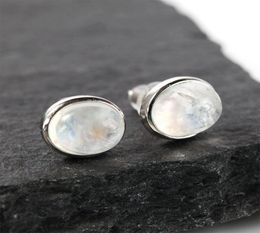 Spring moonlight stone earrings moonstone ear studs elongated Shi Baoshi earrings5761881