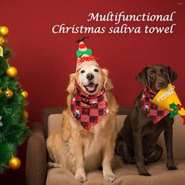 Dog Apparel Pet Headscarf Comforting Saliva Scarf Neck Christmas Decoration