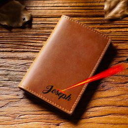 Holders Personalised Custom Leather Credit Card Holder for Men Driver Licence Holder Top Layer Real Cow Leather Men Card Wallet