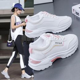 Casual Shoes 2024 PU Mesh Breathable Ins Chaussure Femme Chunky Sneakers Flats Platform For Women Ladies Trainers Zapatos Mujer