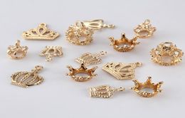 New Fashion Three dimensional crown pendant accessories DIY hand alloy accessories DIY Making Jewellery Supplies Whole 100pcslo7930828