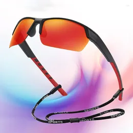 Outdoor Eyewear Luxury Polarised Fishing Glasses Men Polarzied Sunglasses Sports Sun UV400 With String Cord