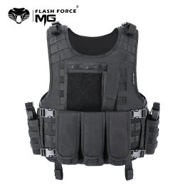 Accessories Mgflashforce Molle Airsoft Vest Tactical Vest Plate Carrier Swat Fishing Hunting Paintball Vest Military Army Armour Police Vest