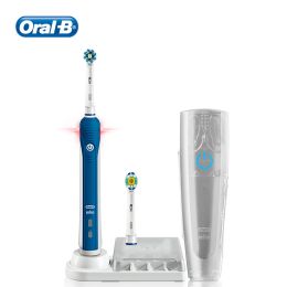 Heads Electric Toothbrush Teeth White Rechargeable Pressure Sensor 4 Cleaning Modes with 2 Brush Heads Travel Case 100% Waterproof