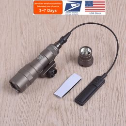 Scopes Tactical M300B M300 Scout Light HK416 AK47 Rifle Surefir Weapon Flashlight LED Hunting Torch Momentary Pressure Pad Switch