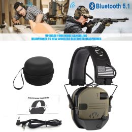 Accessories Electronic Hunting Earmuffs with 5.1 Bluetooth Outdoor Noise Reduction Antinoise Tactical Earphone Hearing Protection