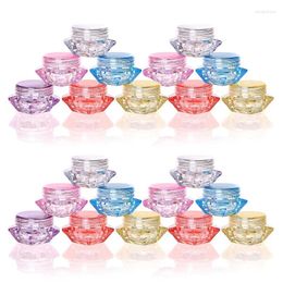 Storage Bottles 10pcs 3g/5g Plastic Diamond Shaped Cosmetic Jars Skin Care Containers Lotion Bottle Vial Face Cream Sample Pot Nail Art Gel