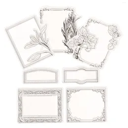 Storage Bottles Rubber Stamp DIY Floral Frame Scrapbooking Flowers Diary Stamps Supplies Clear Po